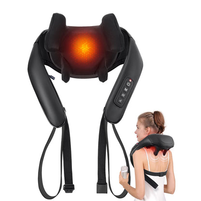 Shiatsu Neck & Shoulder Massager with Heat – Deep 6D Kneading Relief